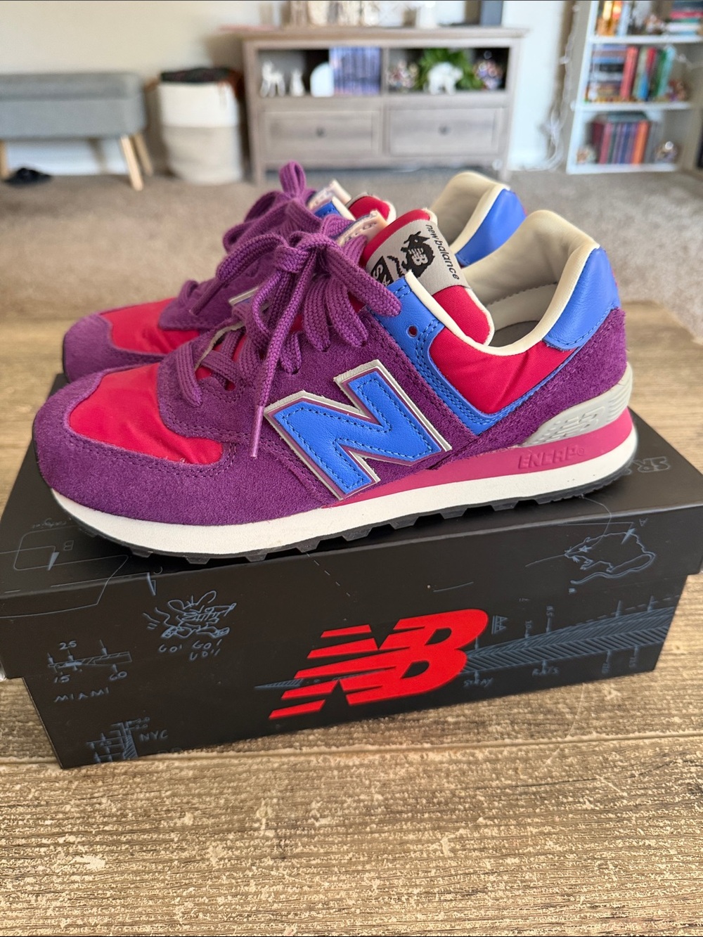 New Balance x Stray Rats 574 ‘Purple Blue’ sneakers